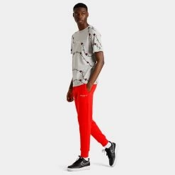 Sonneti London Fleece Joggers / Red -Sports Fashion Clothing Store SNTTM12523 RED sonneti london joggers red A
