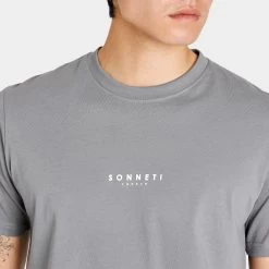 Sonneti London T-shirt / Titanium -Sports Fashion Clothing Store SNTTM12762 GRY sonneti london t shirt titanium D