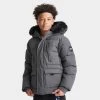 Supply & Demand Juniors' Destruct Short Parka / Dark Grey -Sports Fashion Clothing Store SUP16627 040 M1