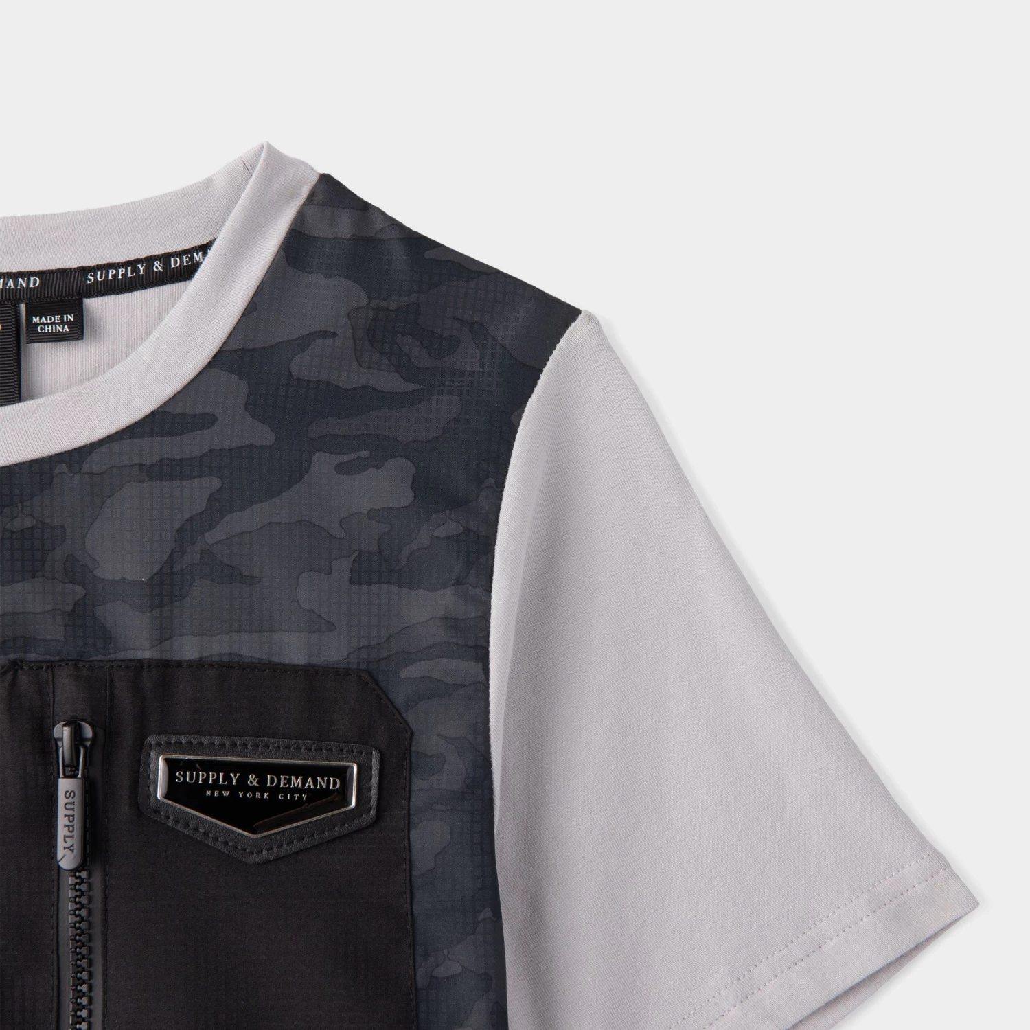 Supply & Demand Junior Boys' Disclose T-shirt / Grey - Image 3