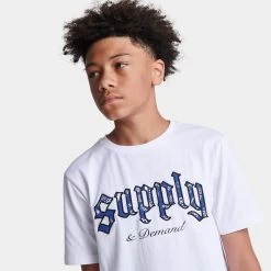 Supply & Demand Junior Boys' Paris Gothic T-shirt / White -Sports Fashion Clothing Store SUPTJ16747 supply demand paris gothic t shirt w E