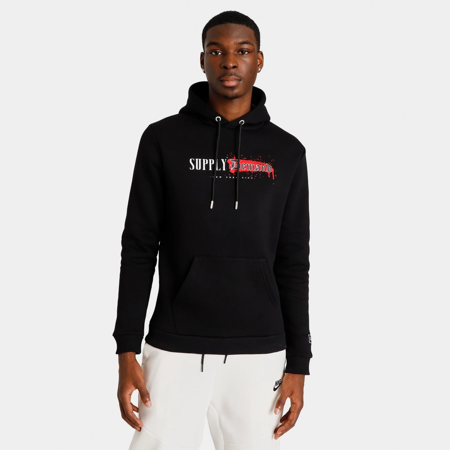 Supply & Demand Tagged Pullover Hoodie / Black