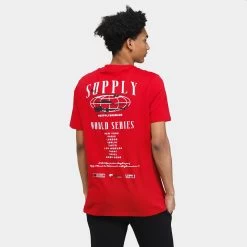 Supply & Demand Jetter T-shirt / Jester Red -Sports Fashion Clothing Store SUPTM16638 supply demand jetter t shirt jester red C