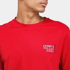 Supply & Demand Jetter T-shirt / Jester Red -Sports Fashion Clothing Store SUPTM16638 supply demand jetter t shirt jester red D