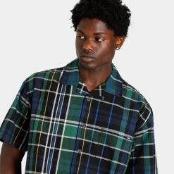 Vans Grisham Buttondown Shirt Black / Eden -Sports Fashion Clothing Store VN0007XABVA vans grisham t shirt black eden B