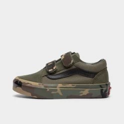 Vans Children's Camo Sidewall Old Skool V / Grape Leaf