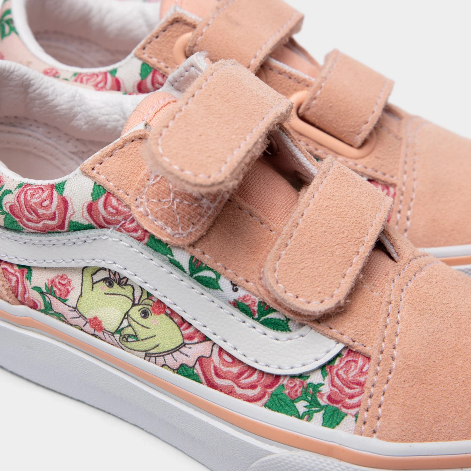 Vans Children's Old Skool V Frog Frolic / Tropical Peach - Image 3