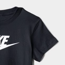 Nike Junior Girls' Sportswear T-shirt Black / White -Sports Fashion Clothing Store ar5088010 t dptl basic futurablkwh 3