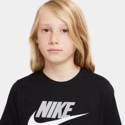 Nike Sportswear Junior Boys' Futura Icon T-shirt Black / Light Smoke Grey -Sports Fashion Clothing Store ar5252013 b nsw tee futura icon td C