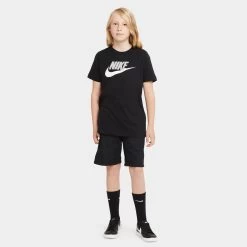Nike Sportswear Junior Boys' Futura Icon T-shirt Black / Light Smoke Grey -Sports Fashion Clothing Store ar5252013 b nsw tee futura icon td D