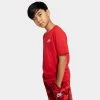 Nike Sportswear Junior Boys' Club LBR T-Shirt University Red / White -Sports Fashion Clothing Store ar5254657 club lbr ss tee A