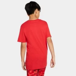 Nike Sportswear Junior Boys' Club LBR T-Shirt University Red / White -Sports Fashion Clothing Store ar5254657 club lbr ss tee C