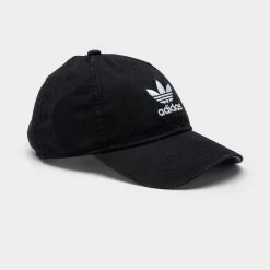 Adidas Originals Women's Relaxed Strapback Cap Black / White 9 Adidas Originals Women's Relaxed Strapback Cap Black / White -Sports Fashion Clothing Store bh7139 adidas og strapback black white 2