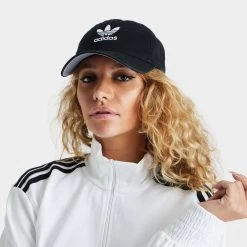 Adidas Originals Women's Relaxed Strapback Cap Black / White 11 Adidas Originals Women's Relaxed Strapback Cap Black / White -Sports Fashion Clothing Store bh7139 adidas og strapback black white a