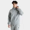 Nike Sportswear Club Fleece Full-Zip Hoodie Dark Grey Heather / Matte Silver - White