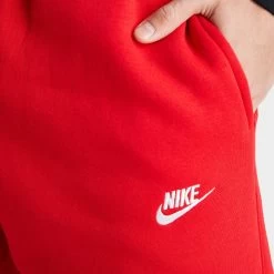 Nike Sportswear Club Fleece Jogger Pants University Red / White -Sports Fashion Clothing Store bv2671657 nike club jogger unvred 6