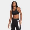 Jordan Women's Medium-Support 1-Piece Pad Sports Bra Black / White -Sports Fashion Clothing Store cw2426010 jumpman brablackwhite B