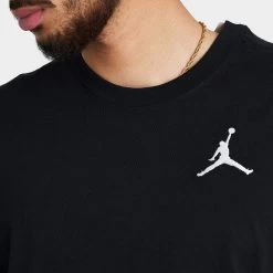 Jordan Jumpman Short Sleeve T-shirt Black / White -Sports Fashion Clothing Store dc7485010 jordan jmpmn emb t blk wht D