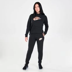 Nike Sportswear Women's Essential Fleece Pants / Black -Sports Fashion Clothing Store dm4607010 nike essntl reg flc ftra pantblack 1