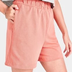 Nike Women's Sportswear Jersey Shorts Madder Root / White -Sports Fashion Clothing Store dm6728827 nike jersey short F