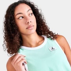 Jordan Women's Essentials Jersey Tank Mint Foam / Washed Teal -Sports Fashion Clothing Store do5035379 jordan jersey tank E
