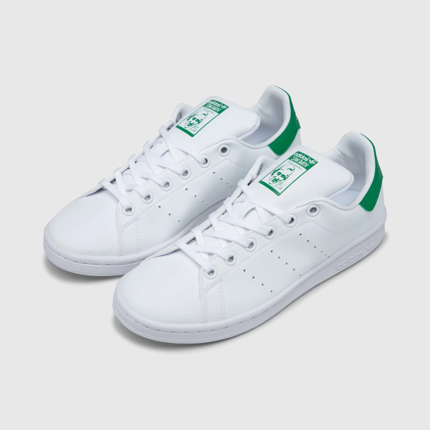 Adidas Originals Kids' Primegreen Stan Smith Cloud White / Cloud White - Green 4 Adidas Originals Kids' Primegreen Stan Smith Cloud White / Cloud White - Green - Image 2