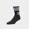 Adidas Mid Cut Crew Socks Black / White -Sports Fashion Clothing Store gd3576 mid cut crw sck 1
