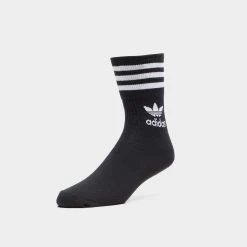 Adidas Mid Cut Crew Socks Black / White