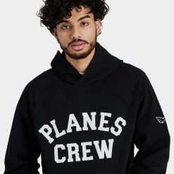 Paper Planes Crew Pullover Hoodie / Black -Sports Fashion Clothing Store pphdplancrw0001 planes crew hoodie B