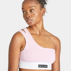 Pink Soda Sport Women’s Sculpt Asymmetric Bra / Sweet Lilac -Sports Fashion Clothing Store psstw11400pnk sculpt asymetric bra B