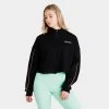 Pink Soda Sport Women’s Rey Pop Quarter Zip Crewneck Black / Peach Cobbler - Sweet Lilac