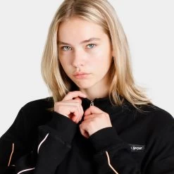 Pink Soda Sport Women’s Rey Pop Quarter Zip Crewneck Black / Peach Cobbler - Sweet Lilac 9 Pink Soda Sport Women’s Rey Pop Quarter Zip Crewneck Black / Peach Cobbler - Sweet Lilac -Sports Fashion Clothing Store psstw11486blk rey pop qz crew B
