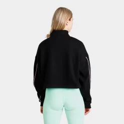 Pink Soda Sport Women’s Rey Pop Quarter Zip Crewneck Black / Peach Cobbler - Sweet Lilac 8 Pink Soda Sport Women’s Rey Pop Quarter Zip Crewneck Black / Peach Cobbler - Sweet Lilac -Sports Fashion Clothing Store psstw11486blk rey pop qz crew C