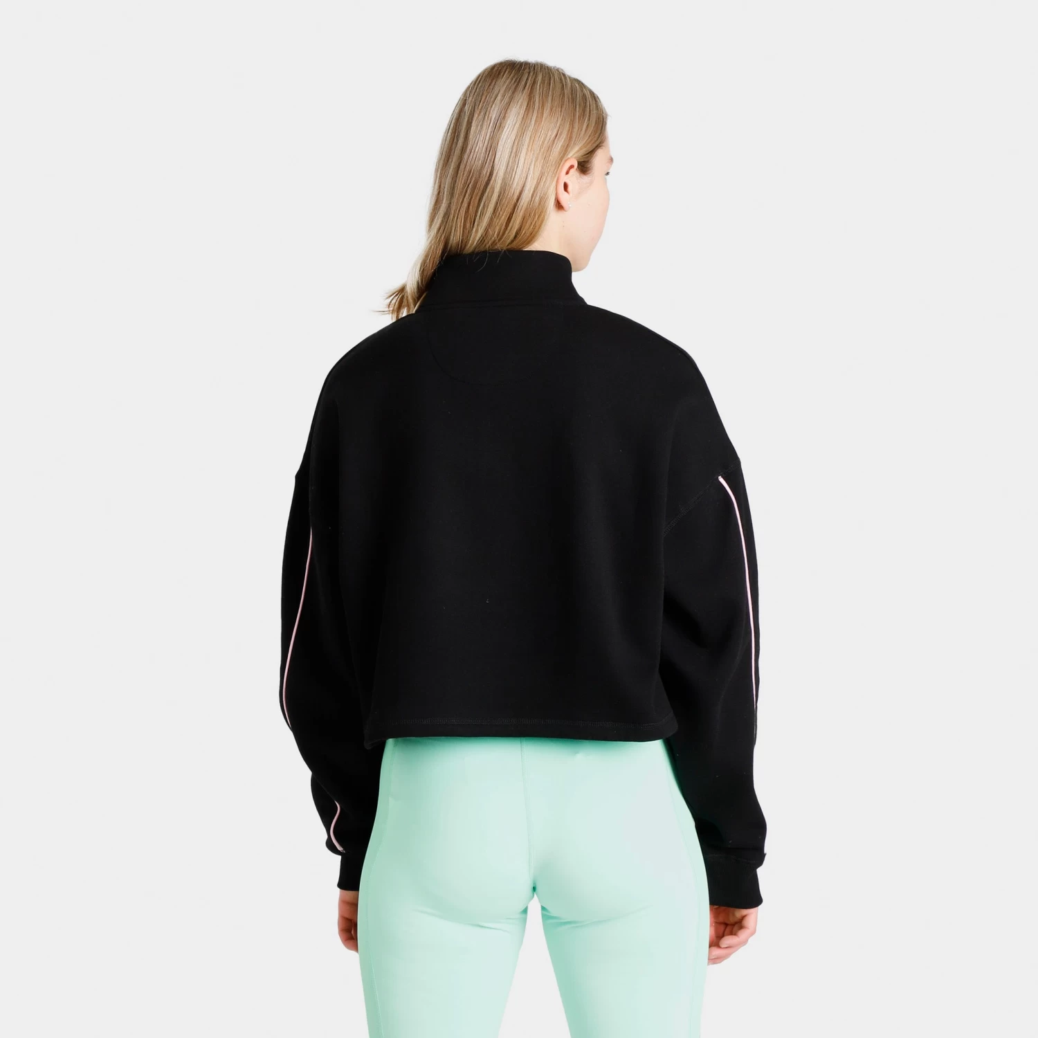 Pink Soda Sport Women’s Rey Pop Quarter Zip Crewneck Black / Peach Cobbler - Sweet Lilac 4 Pink Soda Sport Women’s Rey Pop Quarter Zip Crewneck Black / Peach Cobbler - Sweet Lilac - Image 2