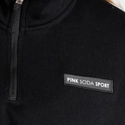 Pink Soda Sport Women’s Rey Pop Quarter Zip Crewneck Black / Peach Cobbler - Sweet Lilac 10 Pink Soda Sport Women’s Rey Pop Quarter Zip Crewneck Black / Peach Cobbler - Sweet Lilac -Sports Fashion Clothing Store psstw11486blk rey pop qz crew D