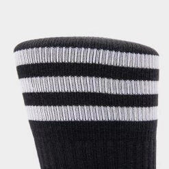 Adidas Originals Solid Crew Socks - 3 Pack Black / White -Sports Fashion Clothing Store s21490 solid crew sockblackwhite 4
