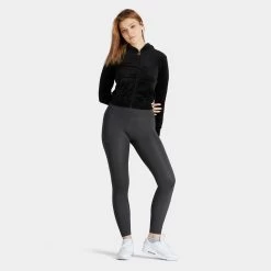 Sik Silk Women's Velour Embroidered Track Jacket / Black -Sports Fashion Clothing Store ssw3398 siksilk velour embroidered track jacket black E