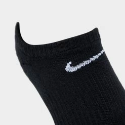 Nike Everyday Plus Cushioned Training No Show Socks (6 Pack) Black / White -Sports Fashion Clothing Store sx6898010 nike evryd plus cshn ns sock blk wh 3