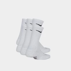Nike Kids Everyday Cushioned Crew Socks (6-Pack) White / Black -Sports Fashion Clothing Store sx6910100 y evrydycrew sockswh blk 2