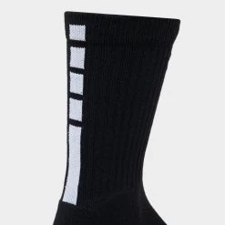 Nike Elite Crew Basketball Socks Black / White - White -Sports Fashion Clothing Store sx7622013 nike elite crew blk unired unired 3