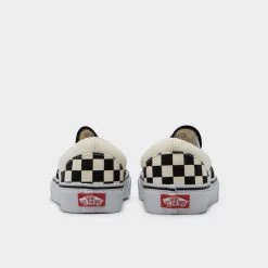 Vans Classic Slip-On Checkerboard Black / White -Sports Fashion Clothing Store vn000eyebww vans classic slip on blk wht chckerboard wht 3