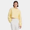 Champion Women’s Reverse Weave Cropped Cut-Off Crew Sweatshirt / Buttered Popcorn